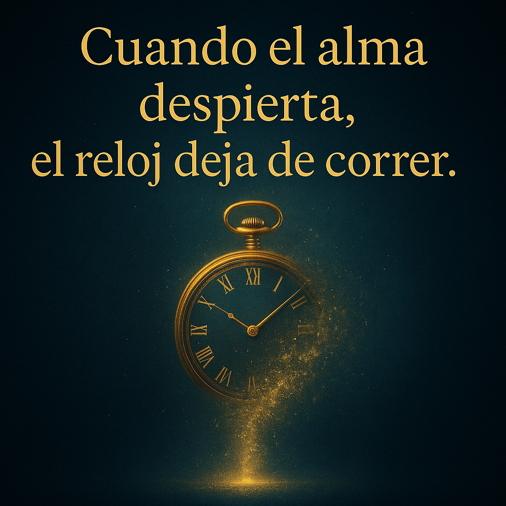 🌅 “Cuando el alma despierta, el reloj deja de correr". Cuando el alma despierta el reloj deja de correr