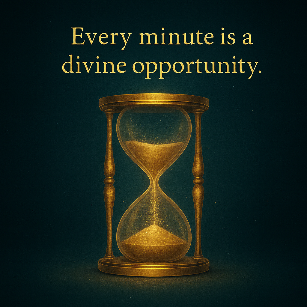 Time isn’t saved… it’s lived divine opportunity