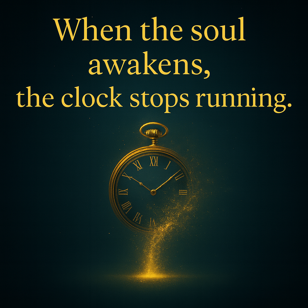When the soul awakens, the clock stops running soul awakens